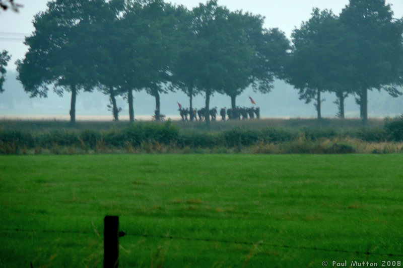 P1000665 Soldiers marching with flag